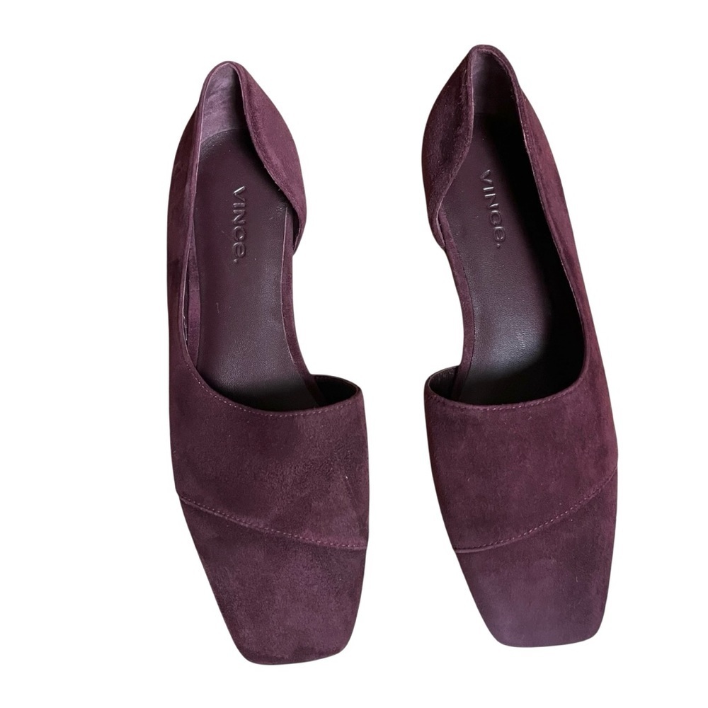 Vince Cyder Suede d'Orsay Flats Plum Ballet Flats — Size 6.5 - Picture 5 of 14